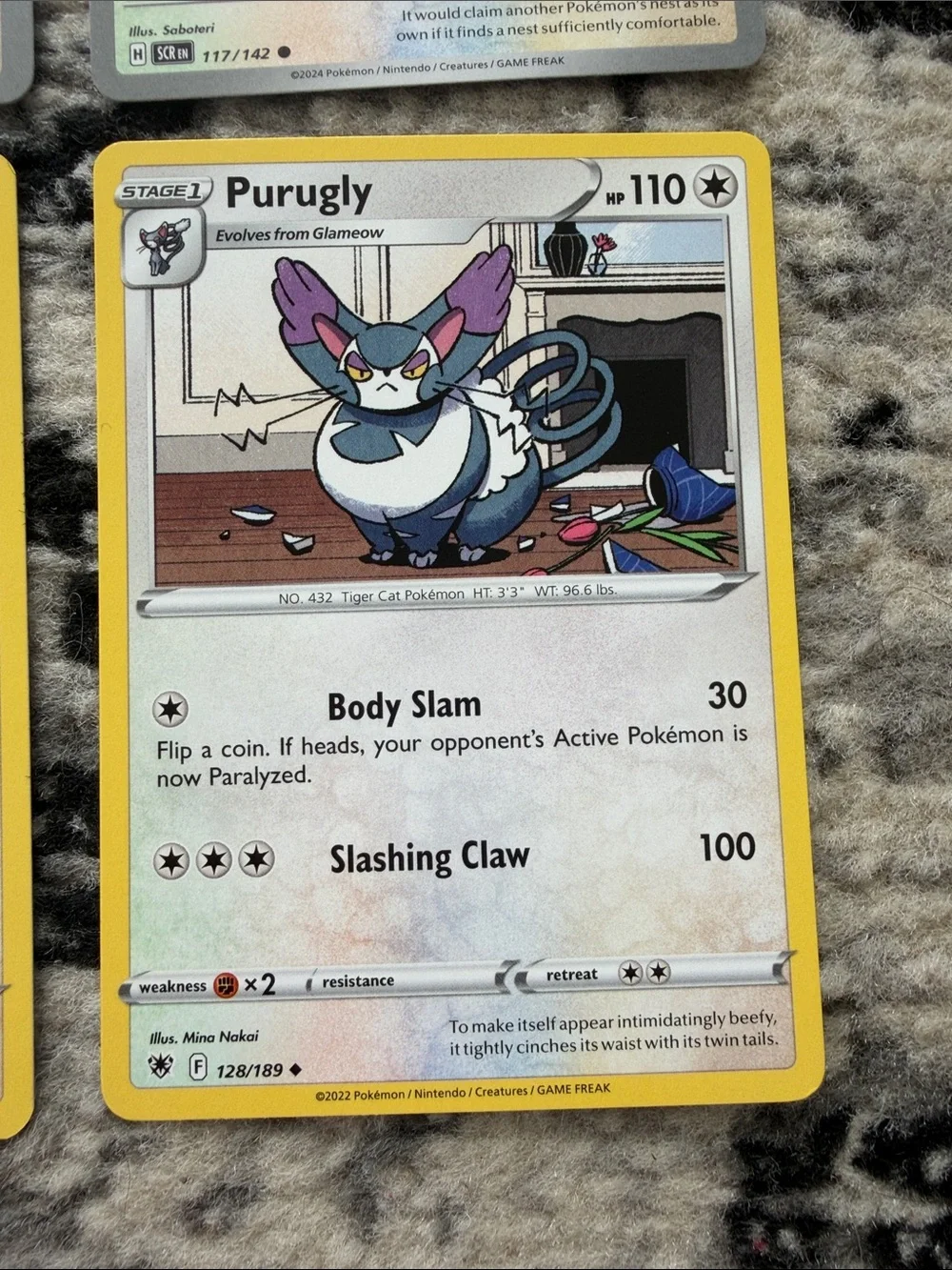 Glameow & Purugly Evolution Lot | Stellar Crown + Astral Radiance | ✨5/$25✨